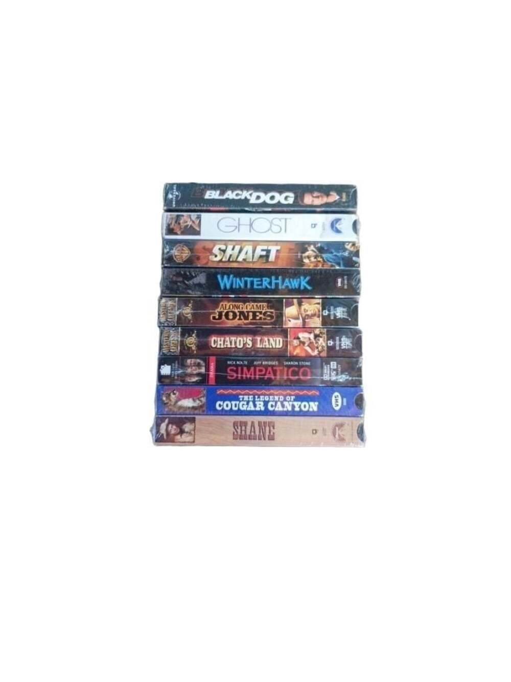 Vintage Lot of 9 Assorted Classic and Western VHS Movies